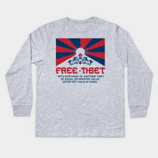 FREE TIBET * WITH PURCHASE OF ANOTHER TIBET Kids Long Sleeve T-Shirt